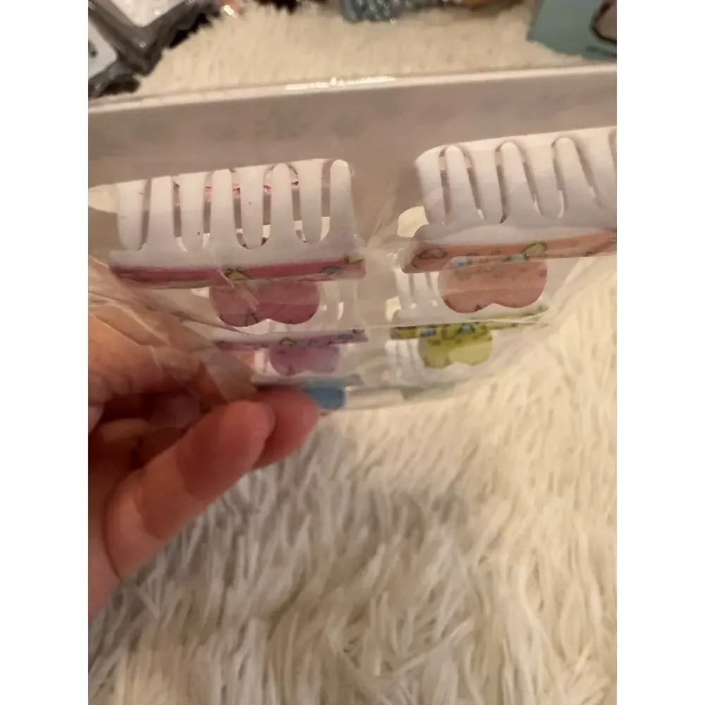 Assorted colors set of 6 small hair clips claws hair accessories
